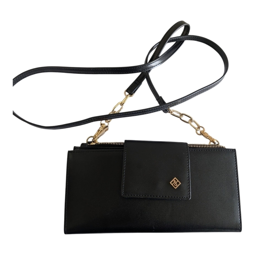 Elegant Black Leather Crossbody Bag